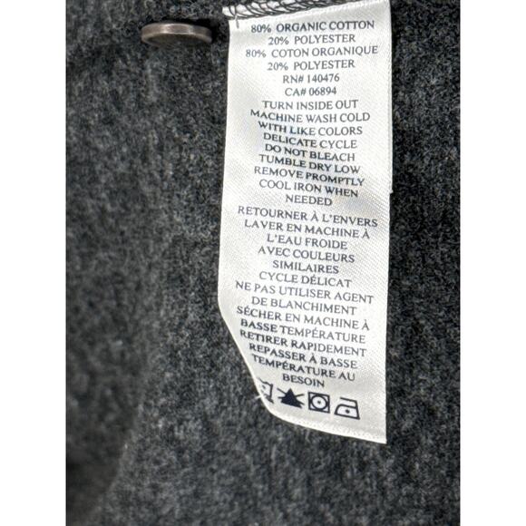 Faherty Men's Large Henley Organic Cotton Blend Grey Gray Heather Fall Preppy - Picture 4 of 8